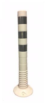 Flexibilný výstražný zahradzovací stĺpik 750mm biely